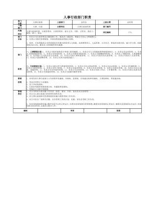 98人事行政部门职责