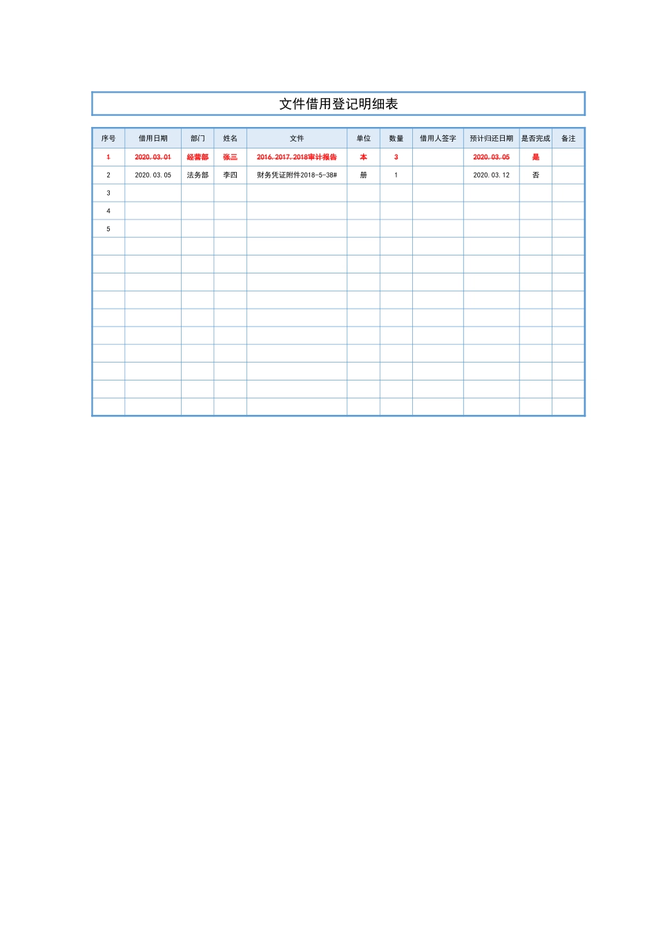 128文件借用登记明细表_第1页