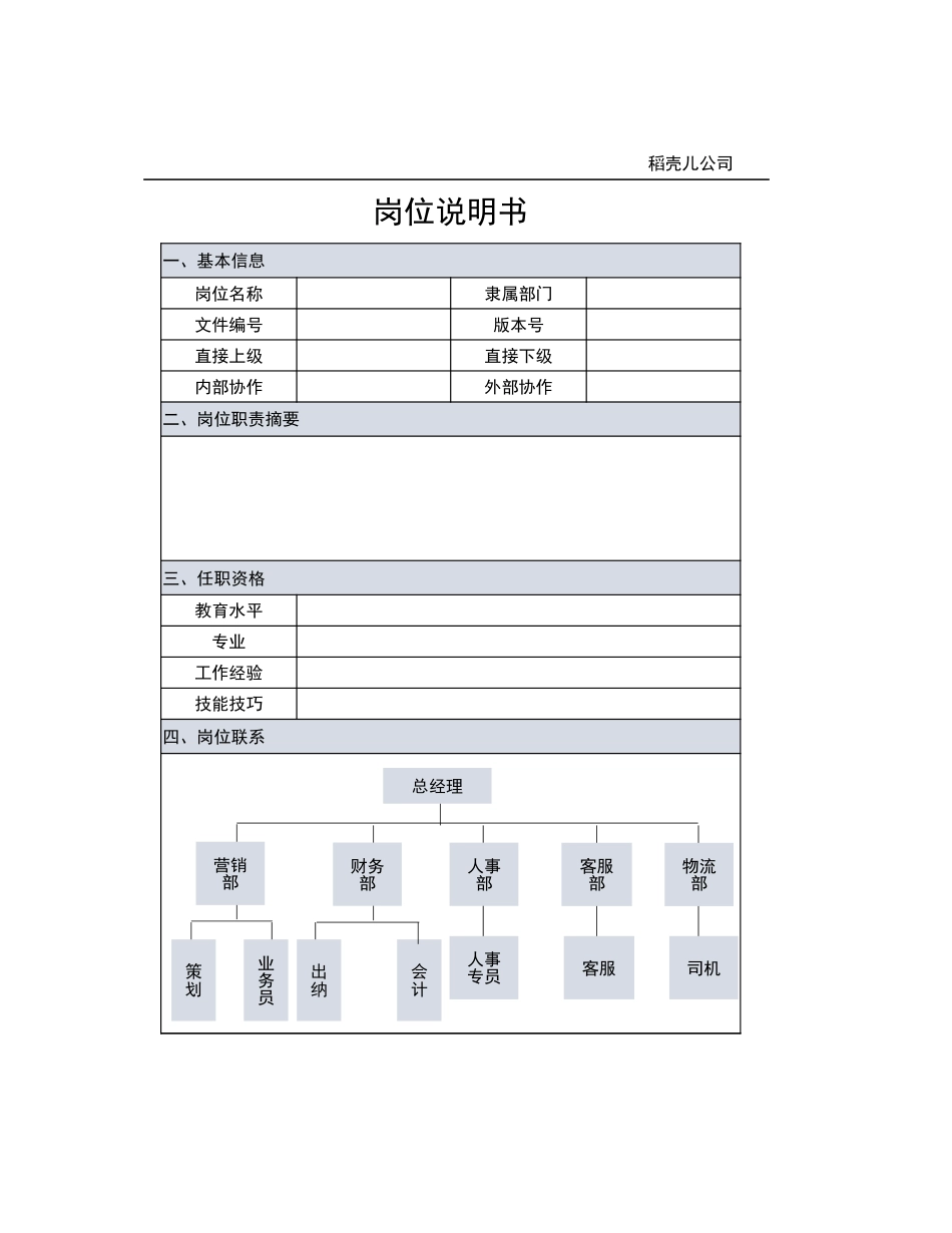 181通用岗位说明书_第1页