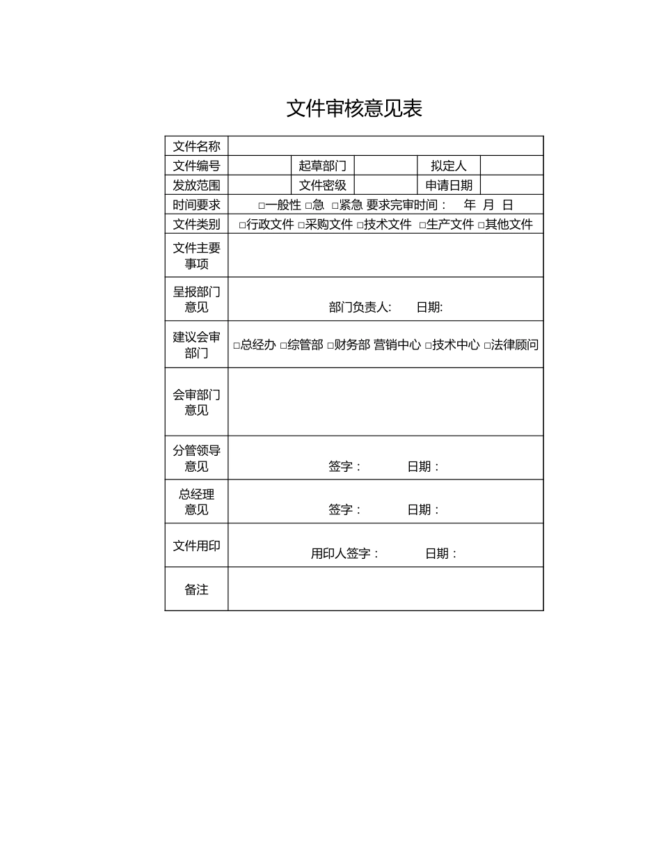 192文件审核意见表_第1页