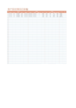 313客户回访情况记录表