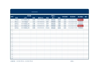 314客户来访记录表