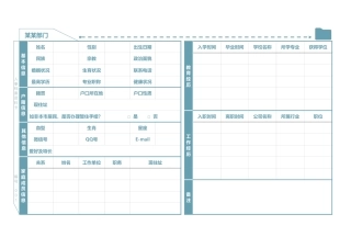 328人事档案资料卡