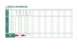 332人员资料入职存档登记表