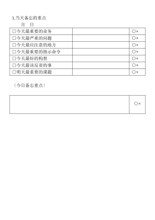 01.当天备忘的重点