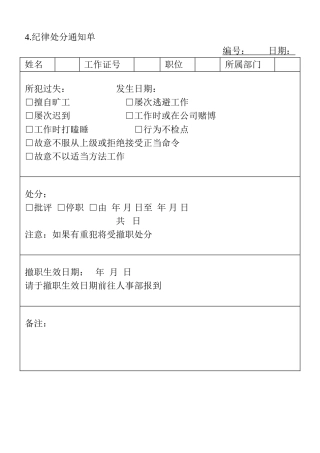 4.纪律处分通知单
