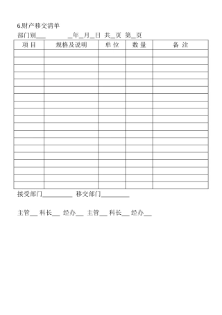 06.财产移交清单