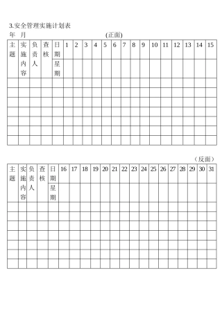03.安全管理实施计划表