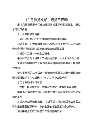 12月份党支部主题党日活动