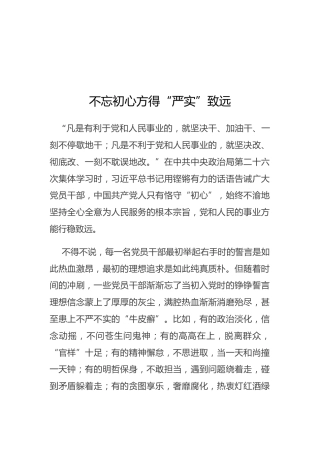 不忘初心方得“严实”致远