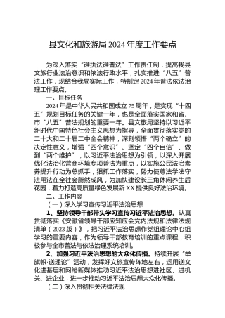 县文化和旅游局2024年度工作要点 (2)