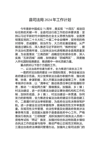 县司法局2024年工作计划 (2)