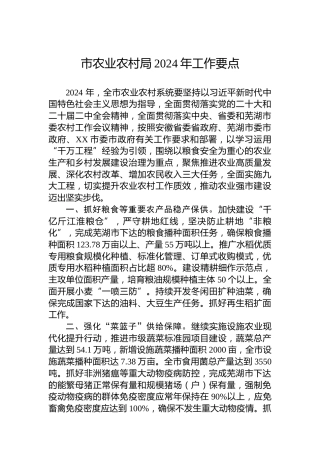 市农业农村局2024年工作要点 (3)