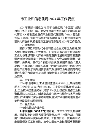 市工业和信息化局2024年工作要点 (2)