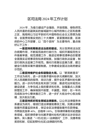 区司法局2024年工作计划 (2)