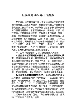 区民政局2024年工作要点 (3)