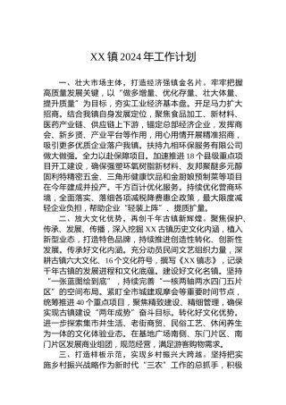 XX镇2024年工作计划（2） (2)