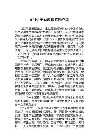 6月份主题教育专题党课