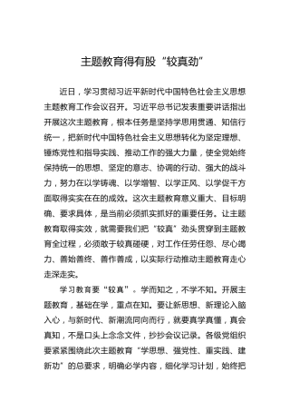 主题教育得有股“较真劲”