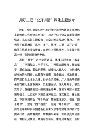 用好三把“金钥匙”深化主题教育