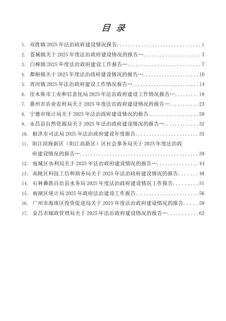 热点系列第841期（17篇）2025年法治政府建设工作总结、述法报告素材汇编（二）