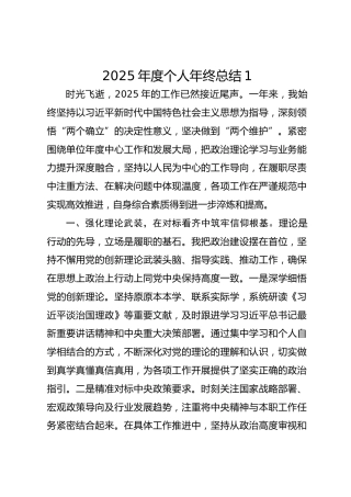 2025年度个人年终总结1