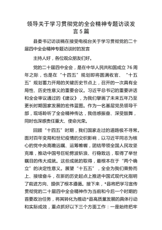学习贯彻四中全会精神专题访谈发言【5篇】