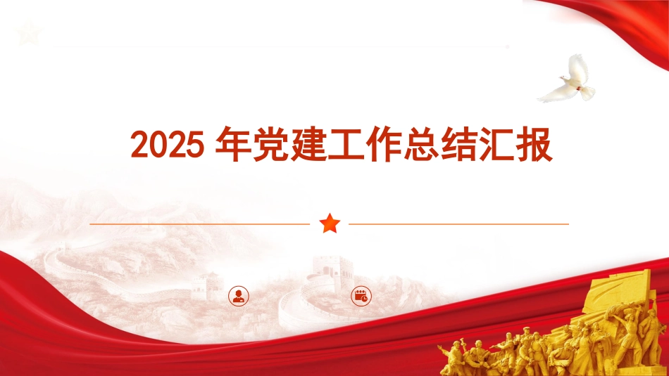 PPT：2025年机关党建工作总结汇报_第1页