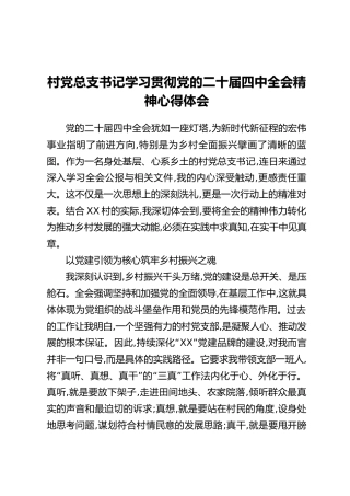 村党总支书记学习贯彻党的二十届四中全会精神心得体会（2）