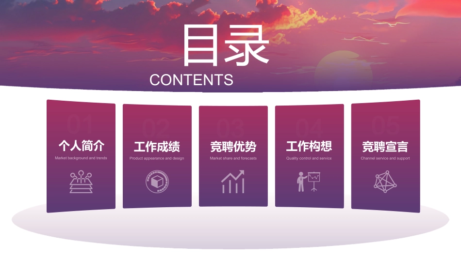 励志简约岗位竞聘工作汇报PPT模板_第2页