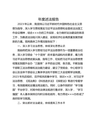 年度述法报告