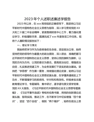 2023年个人述职述廉述学报告_1