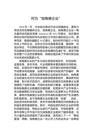 何为“独角兽企业”