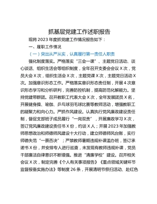 抓基层党建工作述职报告_2