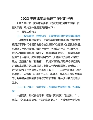 2023年度抓基层党建工作述职报告_5