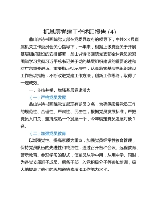 抓基层党建工作述职报告 (4)