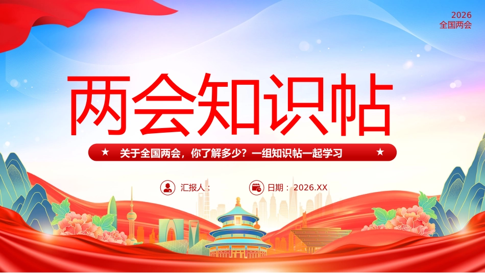(16张PPT,无文稿)关于全国两会,你了解多少?一组知识贴一起学习_第1页