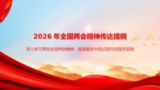 党课PPT：2026年全国两会精神传达提纲