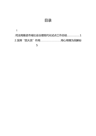 司法局推进市域社会治理现代化试点工作总结