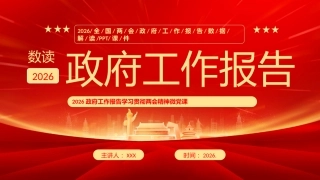 PPT：2026政府工作报告学习贯彻两会精神微党课