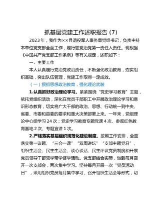 抓基层党建工作述职报告 (19)