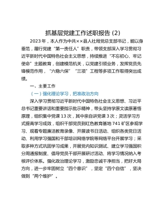 抓基层党建工作述职报告 (15)