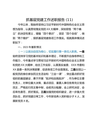 抓基层党建工作述职报告 (11)