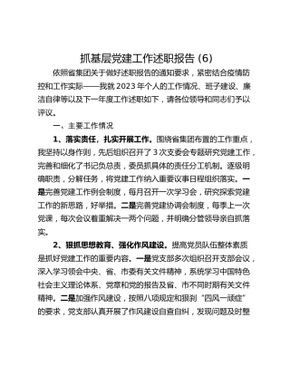 抓基层党建工作述职报告 (6)