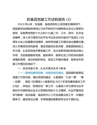 抓基层党建工作述职报告 (2)_3