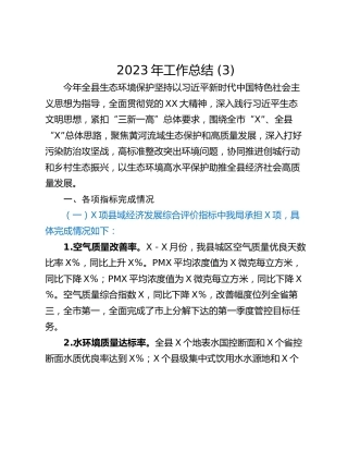 2023年工作总结 (3)