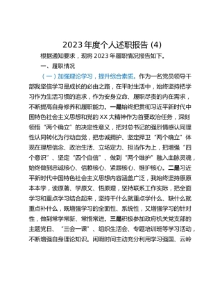 2023年度个人述职报告 (4)