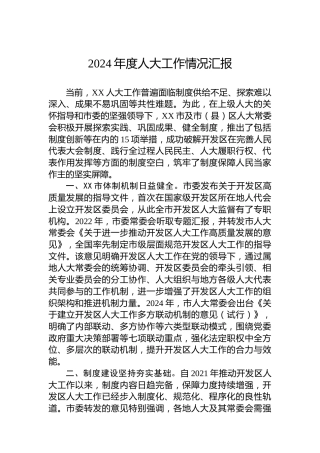 2024年度人大工作情况汇报