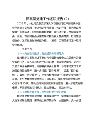 抓基层党建工作述职报告 (2)_4