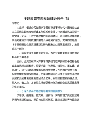 主题教育专题党课辅导报告 (3)